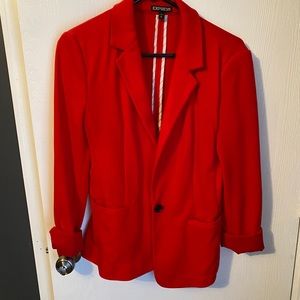 Express red cotton blazer